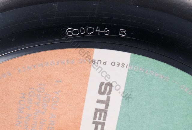 600046 'B' Side Mispress Matrix