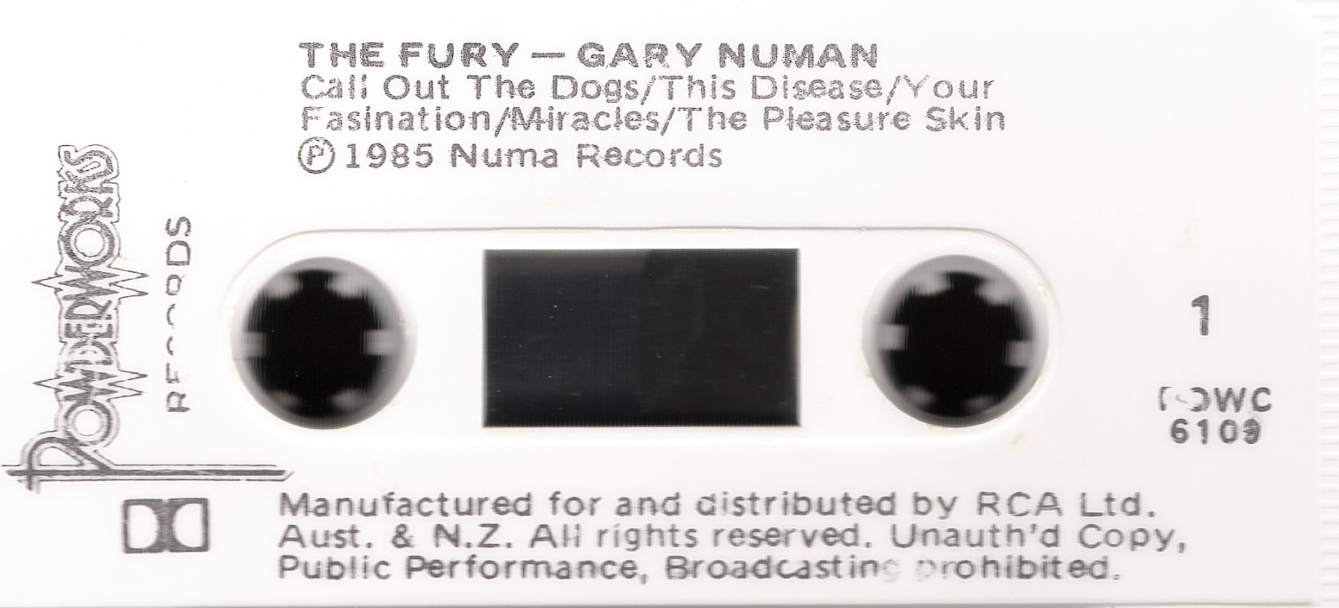 POWC 6109 Side 1 Cassette.