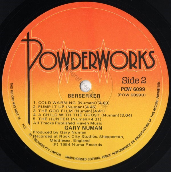 POW 6099 B Side Label.