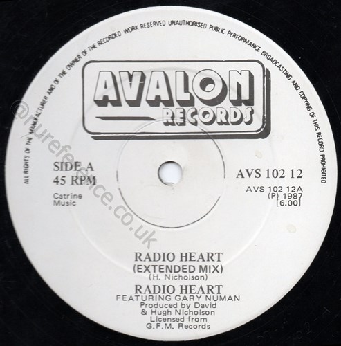 AVS 102 12 A Side Label.
