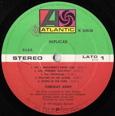 K 50368 'A' Side Label