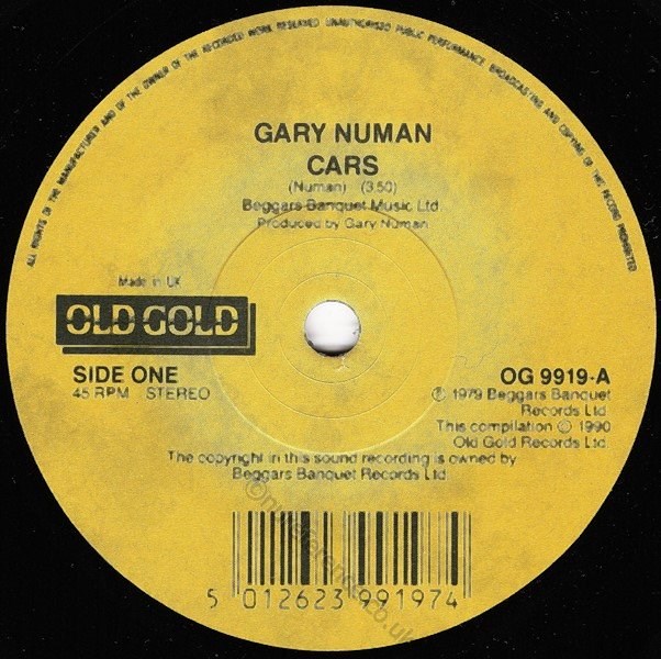 OG 9919 A Side Label