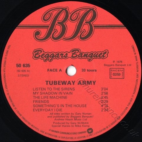 WEA 50 635 'A' Side Label.
