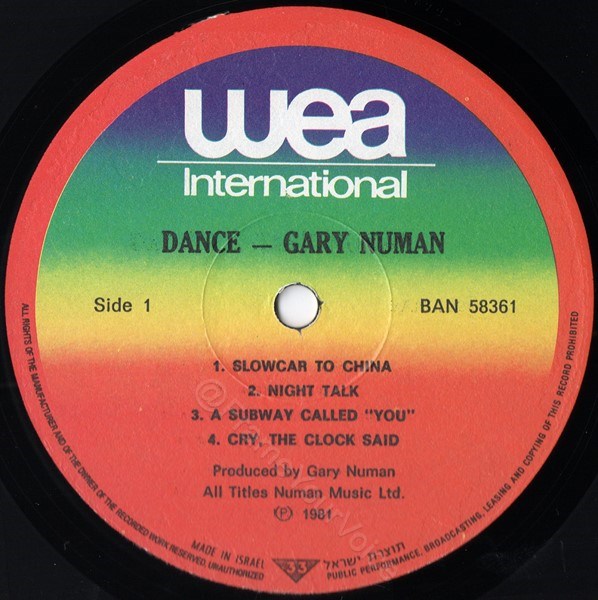 BAN 58361 A Side Label.