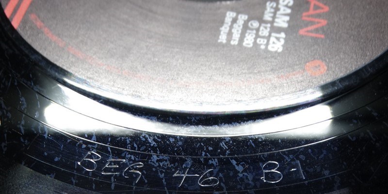 BEG 46 Mispress B Side (SAM 126 Label) Matrix
