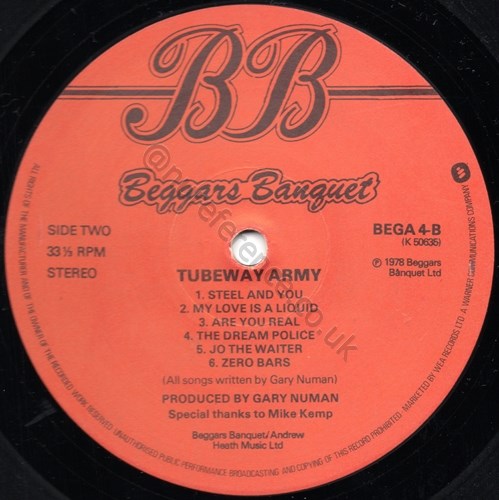 BEGA 4 'B' Side Label