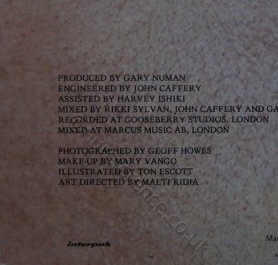 WBC 1427 Back Cover Detail.
Interpak - 2nd. Pressing