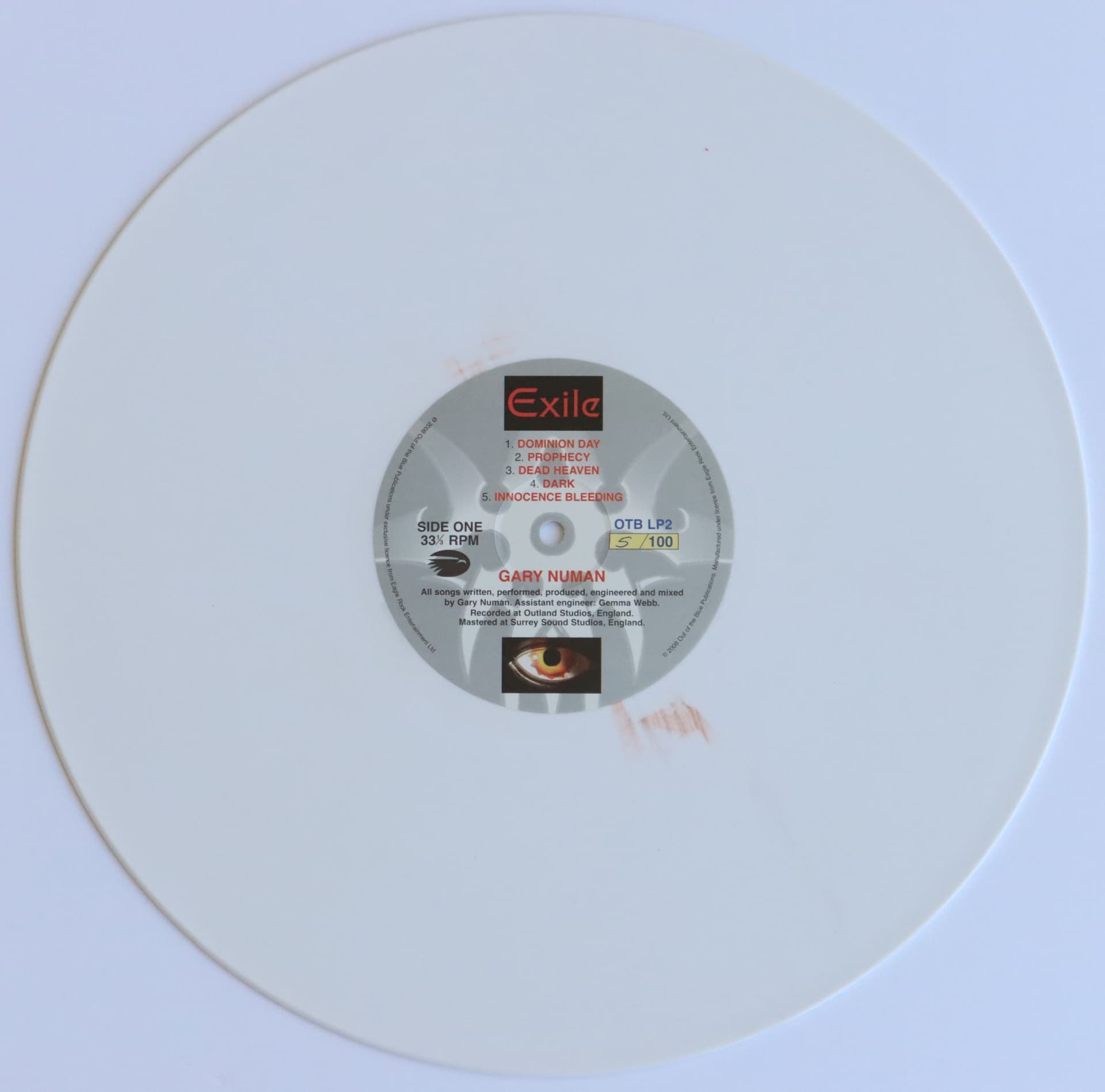 OTB LP2 'A' Side White Marble Vinyl.