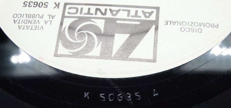 K 50635 White Label 'A' Side Matrix.
