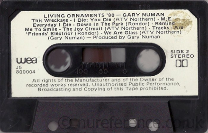 J5 800004 B Side Label.