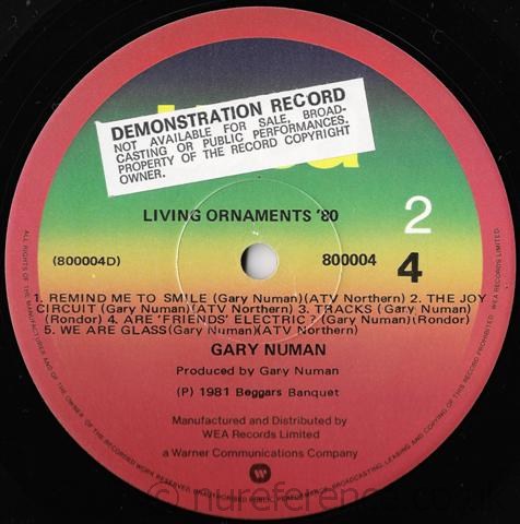 800004 'D' Side Label.