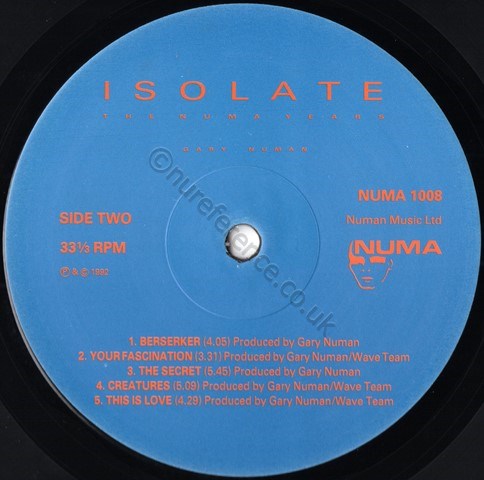 NUMA 1008 'B' Label.