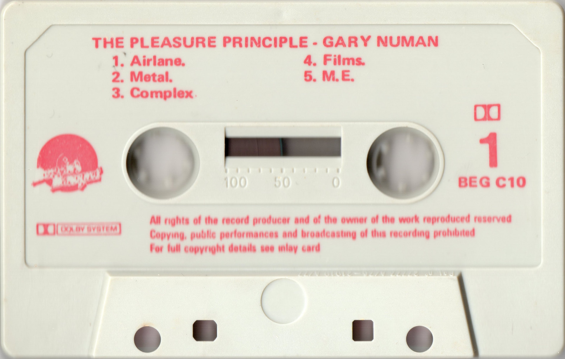 BEG C10 A Side Label - Red Text.