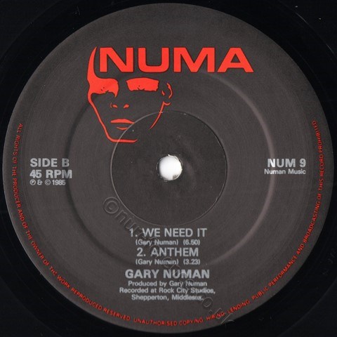 NUM 9 B Side Label