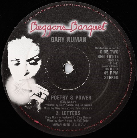 BEG 101T B Side Label