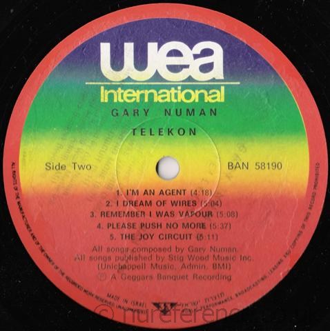 BAN 58190 B Side Label.