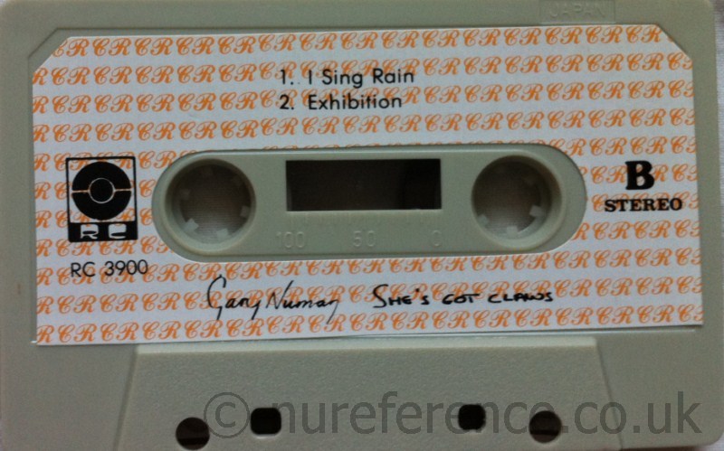 RC 3900 Cassette B Side Label