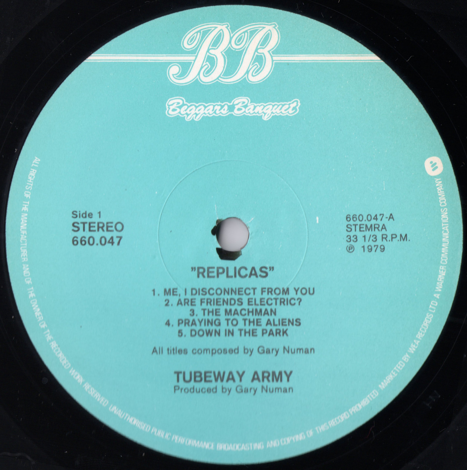 660.047 'A' Side Label [Blue/white].