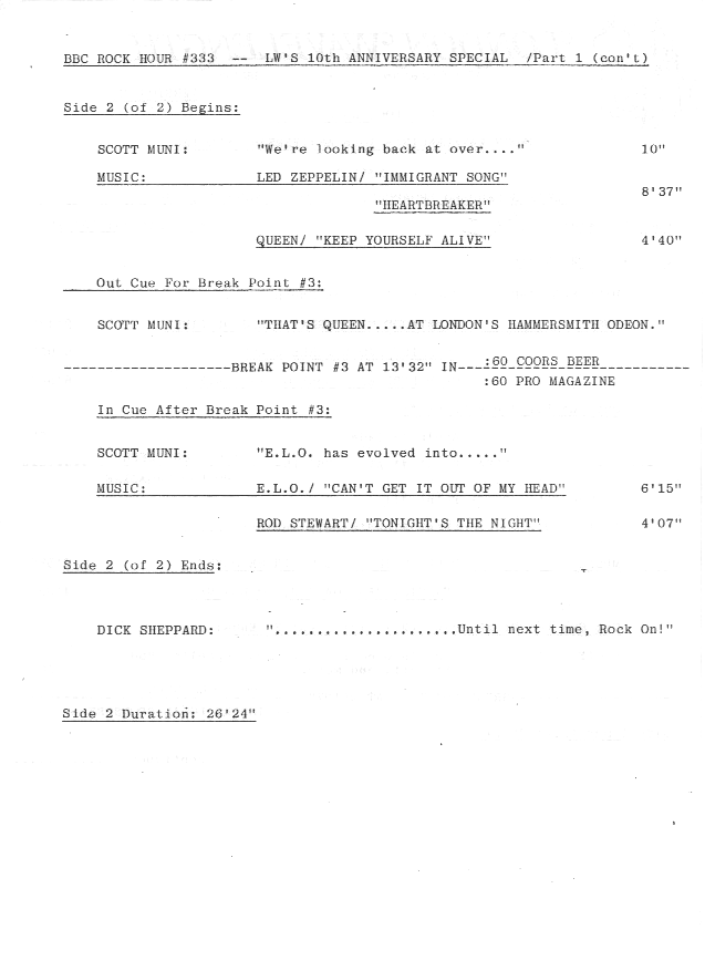 Timing Sheet 2