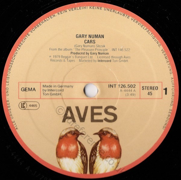 INT 126.502 A side AVES Records Label.