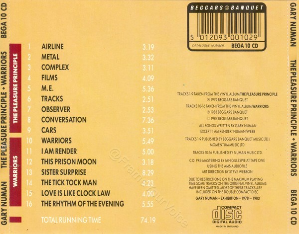 BEGA 10 CD Back.