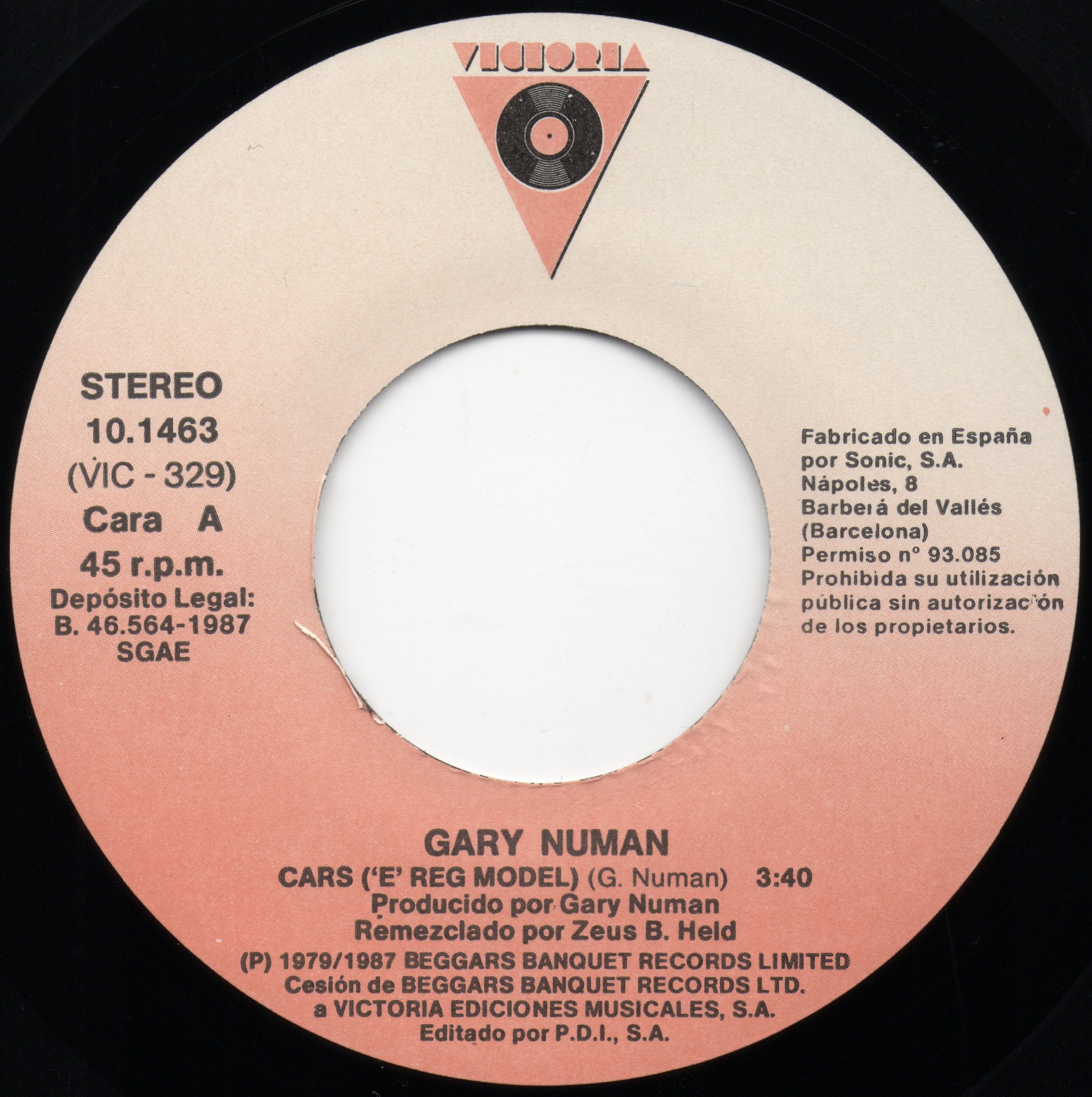 A-10.1463 A Side Label.