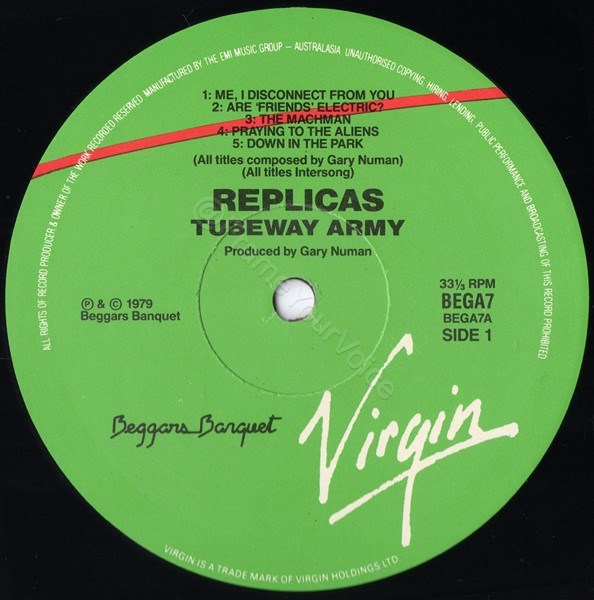 BEGA 7 'A' Side 'Virgin Label'