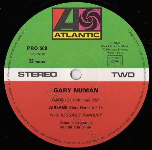 PRO 508 B side Label.