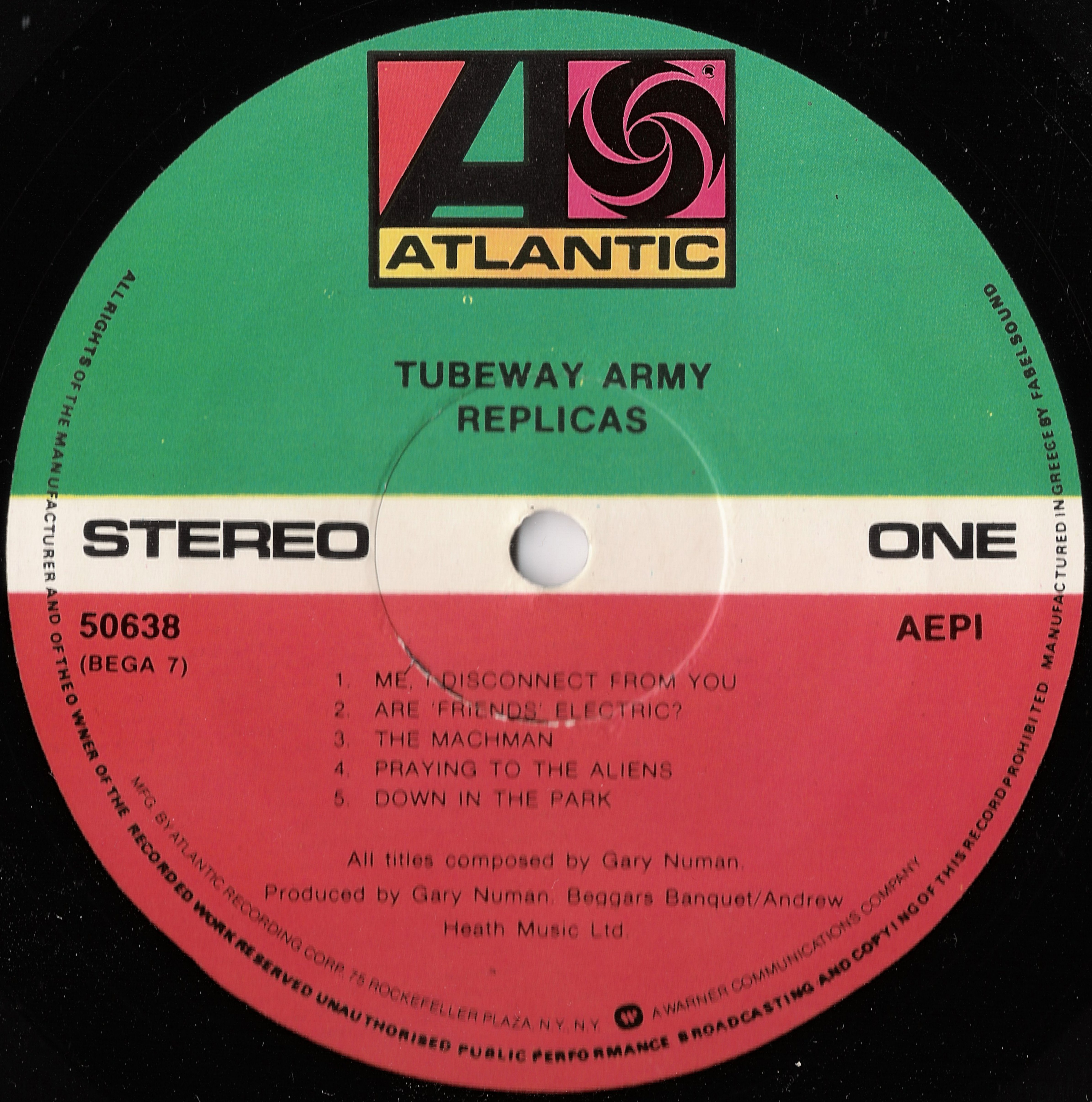 50638 'A' Side Label