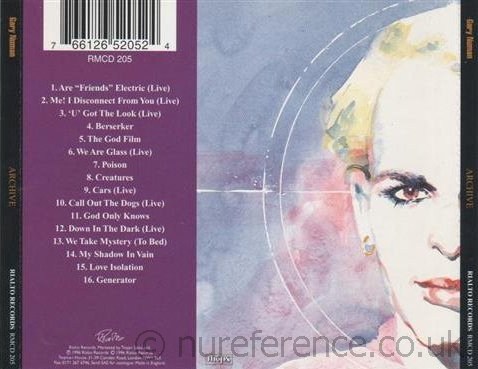 RMCD 205 Original Back Cover. (John Hayes)