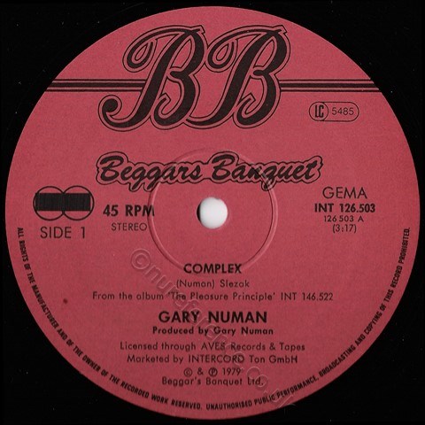 INT 126.503 A side Label.
