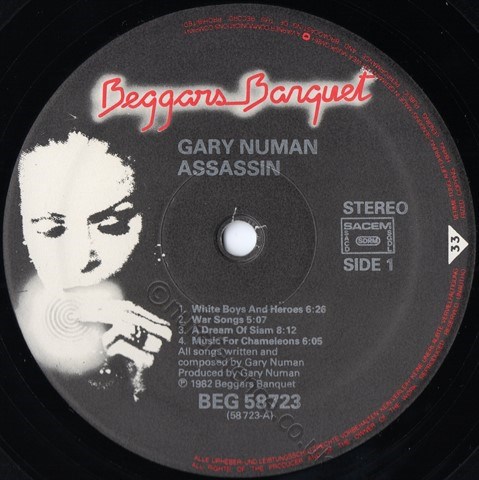 BEG 58723 'A' Label.