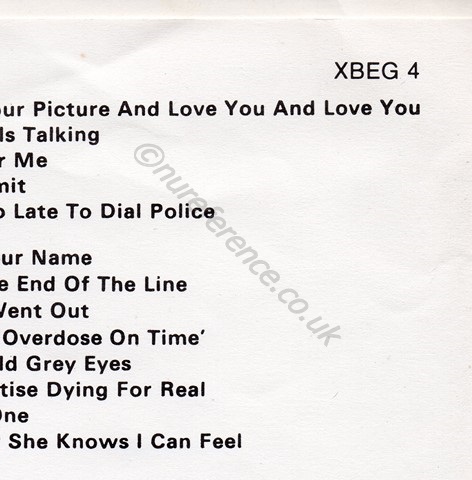 XBEG 4 Inner Lyrics Detail.