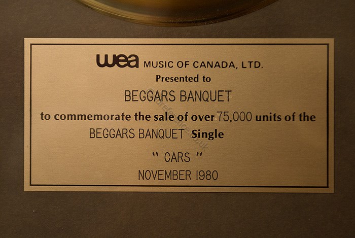 BEG 23 Gold Disc Presentation Award Detail.