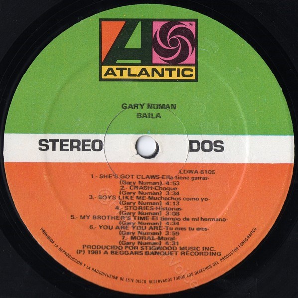 LDWA-6105 A Side Label.