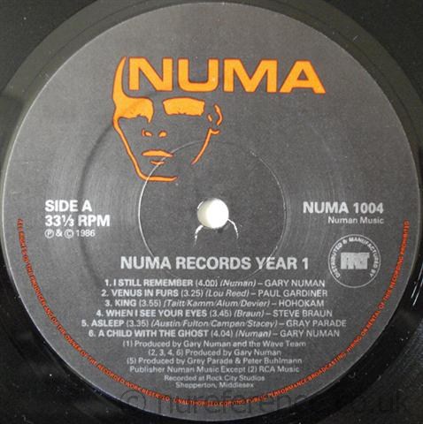 NUMA 1004 Varient 'A' Label.