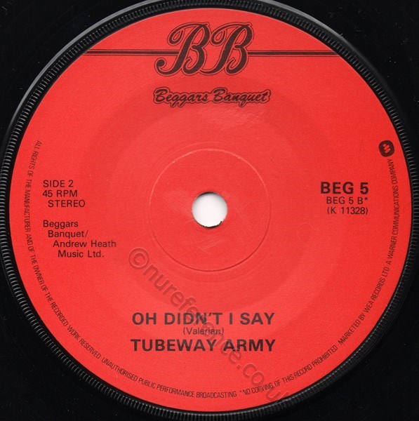 BACK 2 (BEG 5) B Side Label Varient