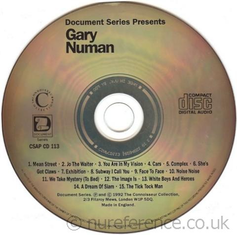 CSAP CD 113 Label.