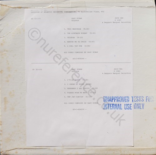 SD 32-103 Test Pressing SP Cover.