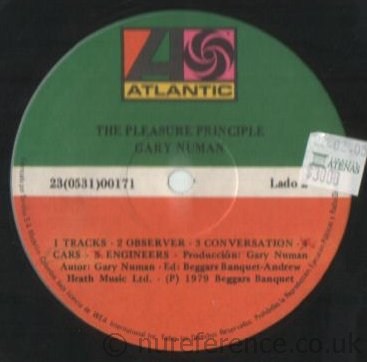 23 (0531)00171 'B' Side Label
