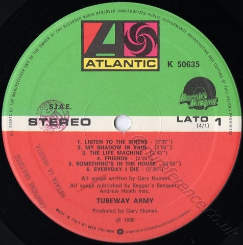 K 50635 'A' Side Label [Sample Copy].