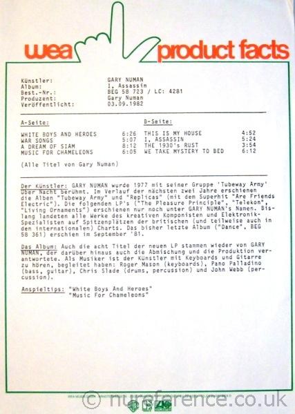 BEG 58723 Promo Sheet.