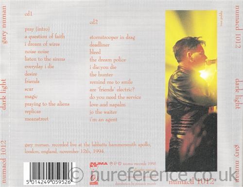 NUMACD 1012 Back Cover