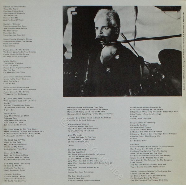 S 90.315 Inner Lyric Sheet.