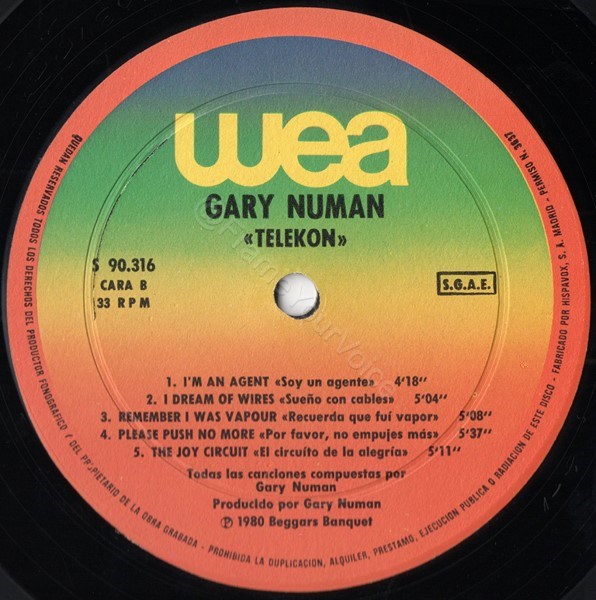 S 90.316 'B' Side Label.