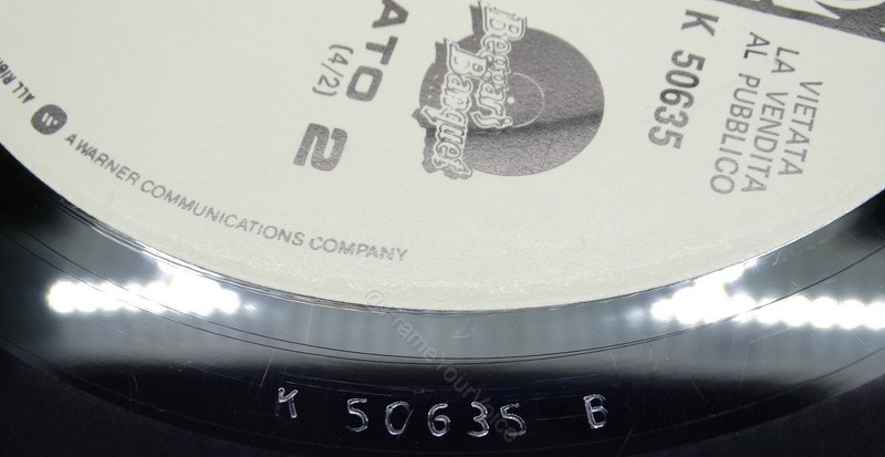 K 50635 White Label 'B' Side Matrix.