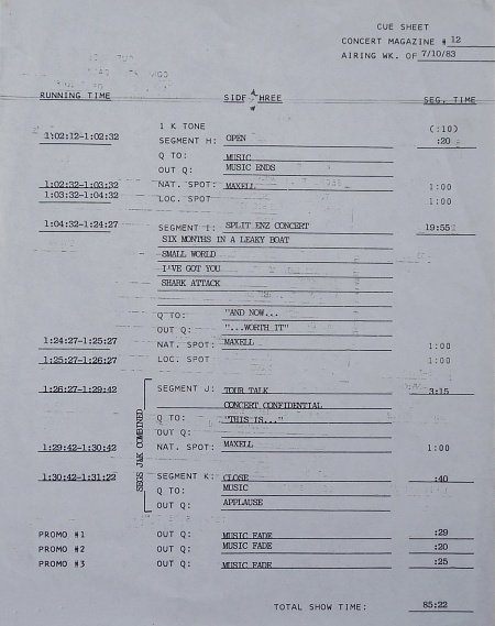 Timing Sheet 3