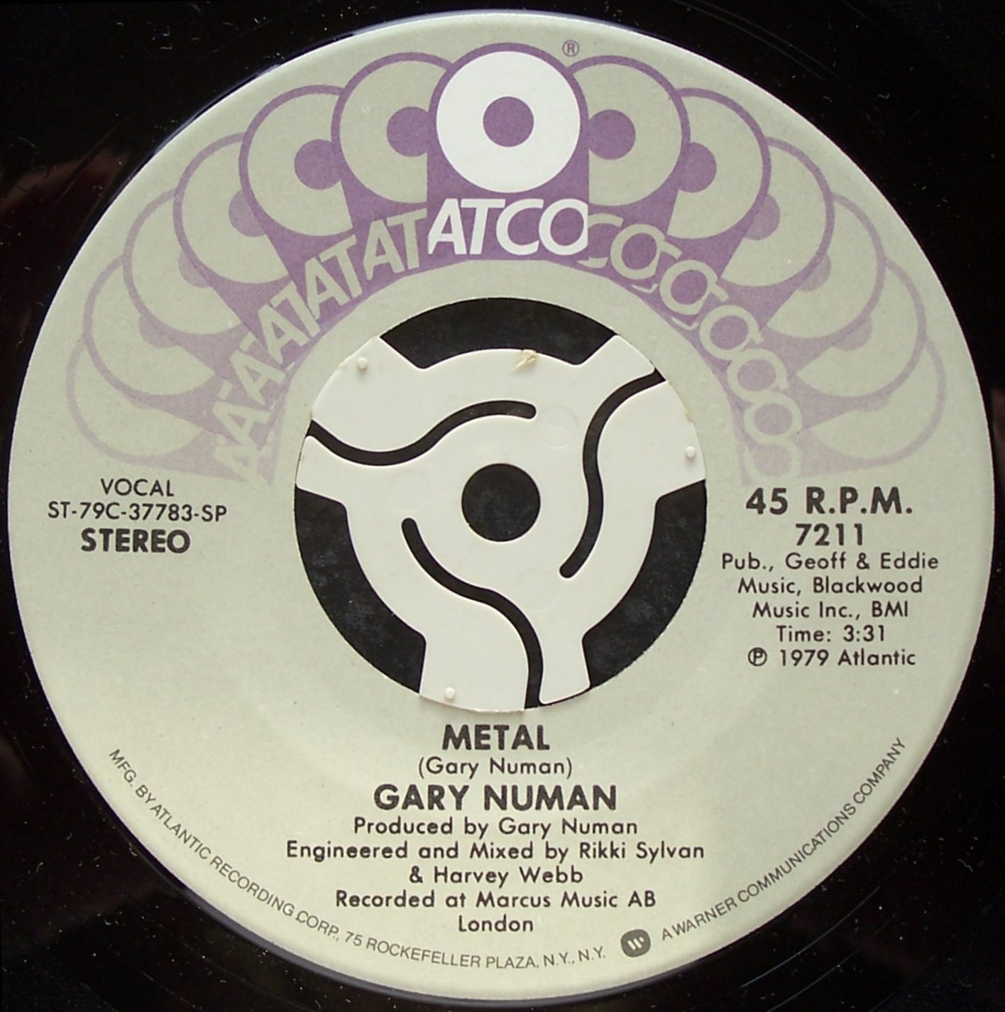 7211 SP First Pressing B side Label.