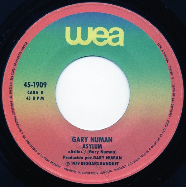 45-1909 Spanish B side Label.