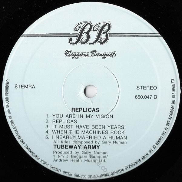 660.047 'B' Side Label.